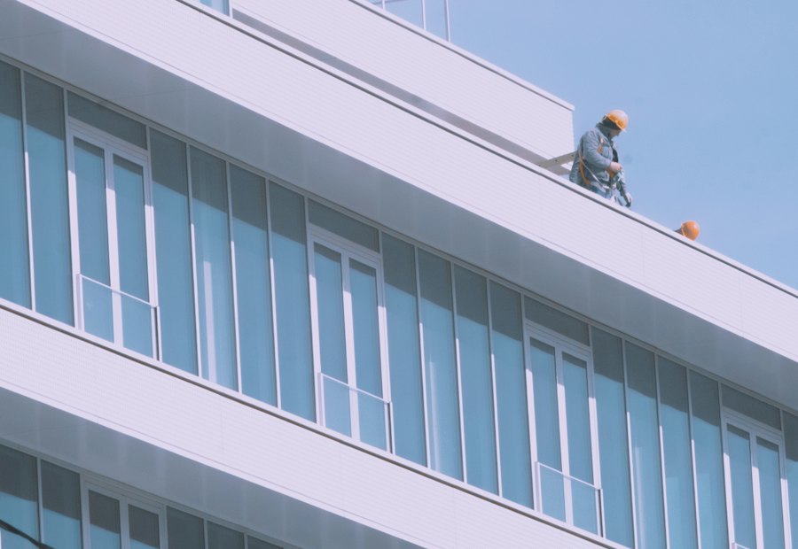 Exterior of a multi-storey residential building